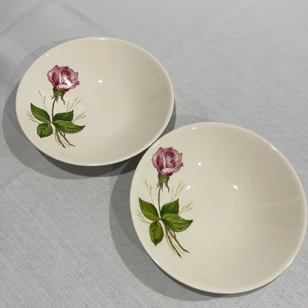 Vintage Edwin Knowles Tea Rose Fruit/Dessert Bowls